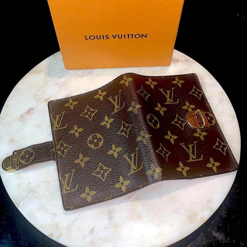 LOUIS VUITTON MONOGRAM AGENDA KOALA PM 2006 PLANNER ORANGE CROSS-GRAIN LEATHER